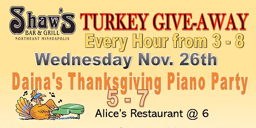 Shaws Thanksgiving Turkey Give Away Music Party