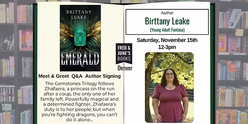 Young Adult Fantasy Author Popup with Brittany Leake (Denver)