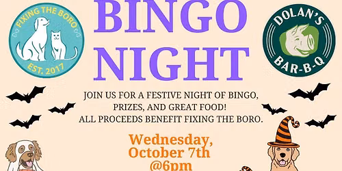 October Bingo at Dolans BBQ