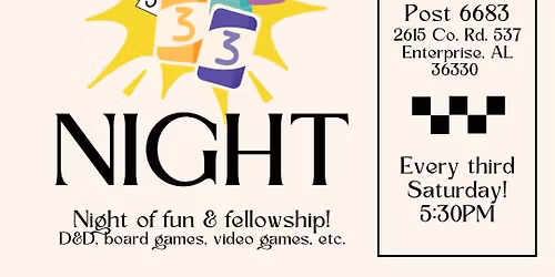 Game night at Enterprise VFW!