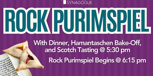 Society Hill Synagogue Purim Dinner, Hamantaschen Bake-Off, Scotch Tasting, and Rock Purimspiel