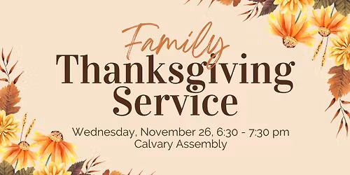 Family Thanksgiving Service