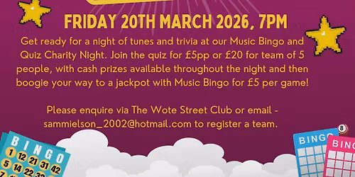 Down Syndrome Charity\ud83c\udfb5Music Bingo\ud83c\udfb5Quiz\ud83c\udfb5Live Music