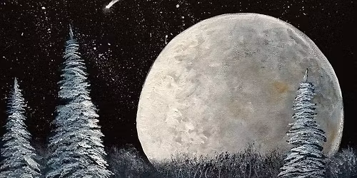"Snow Moon in Blue", a PAINT & SIP EVENT with Lisa