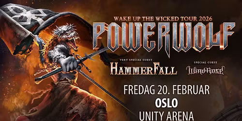 Powerwolf + support: HammerFall + Wind Rose \/ Unity Arena \/ Pres. av Live Nation