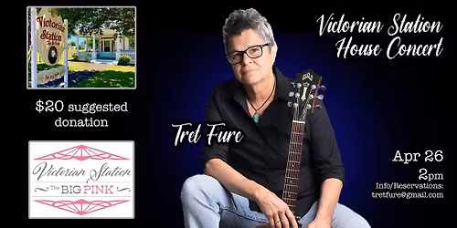 Tret Fure in a house concert at Victorian Station