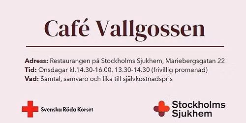 Fika Caf\u00e9 Vallgossen och frivillig promenad
