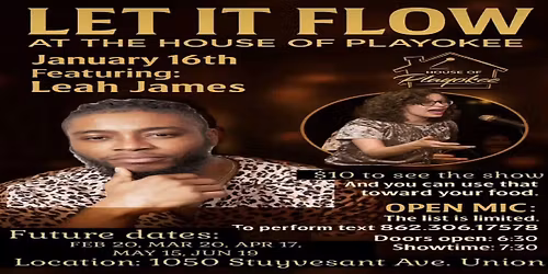 Let it flow poetry, and open Mic