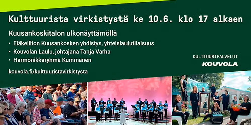 Kulttuurista virkistyst\u00e4 ke 10.6.