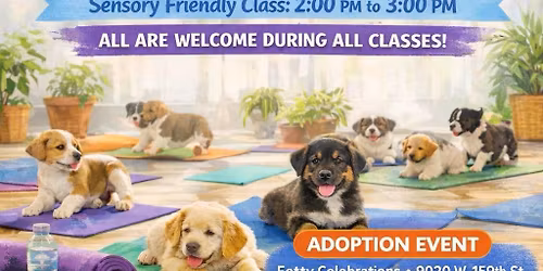Puppy Yoga and Adoption event 