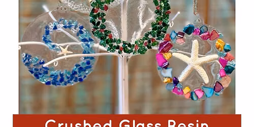 Crushed Glass Resin Ornament Trio Workshop