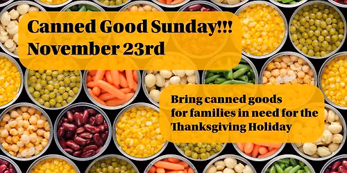 Canned Good Sunday