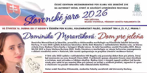 Dominika Morav\u010d\u00edkov\u00e1: Dom pre jele\u0148a