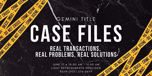 Case Files: Real Transactions, Real Problems, Real Solutions