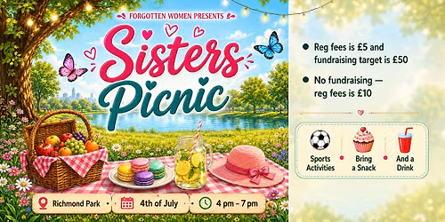 Sisters Picnic for Gaza Orphans in London Richmond Park