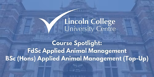 Course Spotlight: Animal Management (BSc and FdSc)