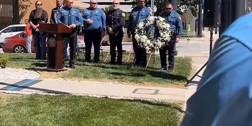 Fallen Officer Memorial Ceremony \u2022 National Anthem \u2022 KCK