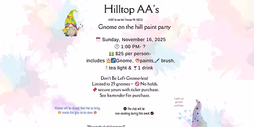 Gnome on the Hill paint party