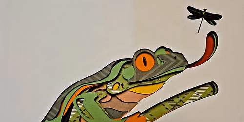 Tree frog- paper art
