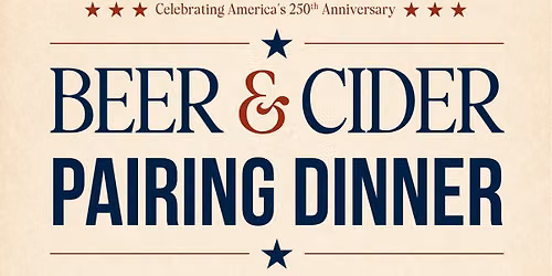 Beer & Cider Pairing Dinner