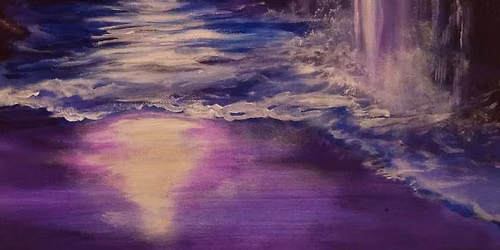 \ud83c\udf0a\ud83c\udfd6\ufe0f\ud83c\udf77 Paint and Sip: Waterfall Beach \ud83c\udf77\ud83c\udfd6\ufe0f\ud83c\udf0a