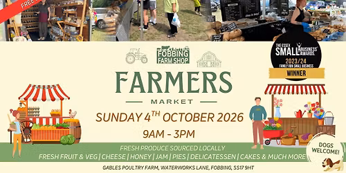 Fobbing Farmers Market - Sunday 4th October 2026!