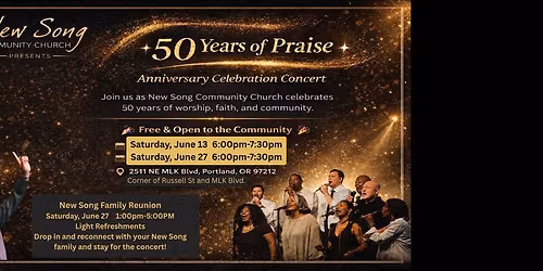 Concert:  50 Years of Praise - Anniversary Celebration