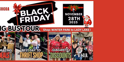 11\/28 Black Fri Thrifting Tour Winter Park to Lady Lake Boarding Melbourne & Cocoa