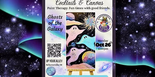 Ghosts of the Galaxy Cocktails & Canvas Fun Paint & Sip Halloween Art Event