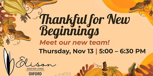 Thankful for New Beginnings 