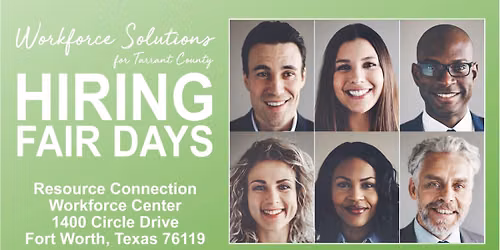 Resource Connection Workforce Center Hiring Fair Days Event