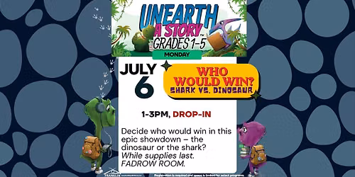 Who Would Win? Shark vs. Dinosaur (Grades 1-5)--DROP-IN