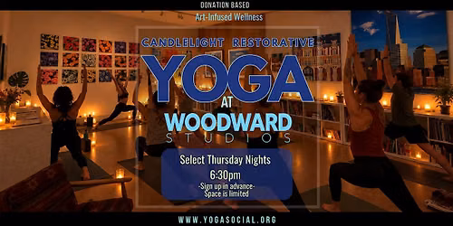 Candlelight Restorative Yoga at Woodward Studios | Yoga Social Denver