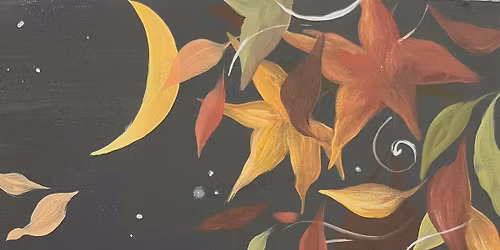 Join Brush Party with Cam to paint 'Autumn Cat' in Upminster