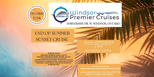 End of Summer Sunset Cruise