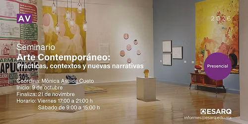 Seminario de Arte contempor\u00e1neo: Pr\u00e1cticas, contextos y nuevas narrativas