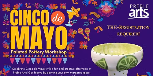 Cinco de Mayo Margarita Glass Pottery Workshop