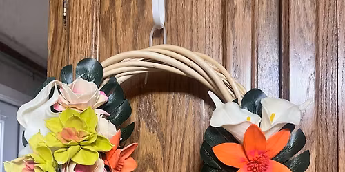 April 28th, 1-3,  Rattan wreath or center piece, with Kelly of Timber Blossoms