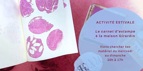 ACTIVIT\u00c9 ESTIVALE | Le carnet d'estampes