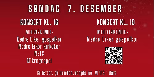 Julekonsert med Gunhild Bonden og kor.