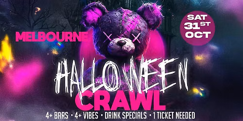 Melbourne's Haunted Hop 2026: Halloween Bar Crawl (Saturday, Oct 31)