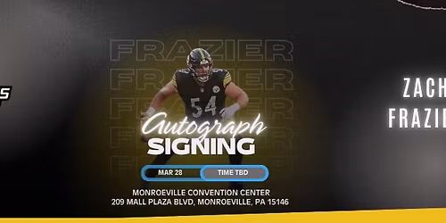 Zach Frazier Pittsburgh Steelers Autograph Signing