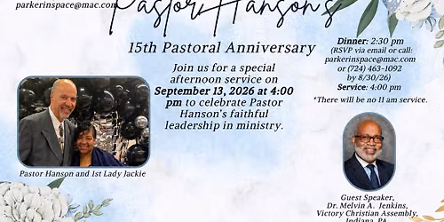 Pastor Hanson's 15th Anniversary
