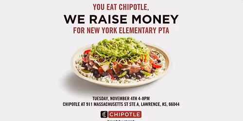 NY PTA Chipotle Dine and Donate Fundraiser *Downtown location*