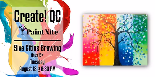 Paint Nite at Five Cities Brewing: Tree of All Seasons