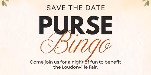 Purse Bingo for the Loudonville Fair