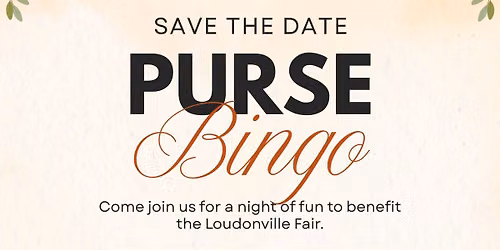 Purse Bingo for the Loudonville Fair