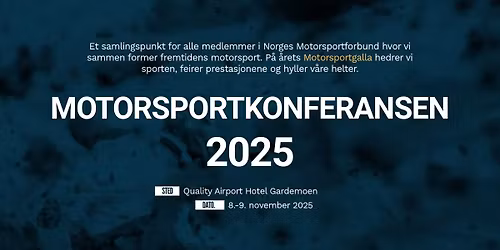 Motorsportkonferanse og Motorsportgalla 2025