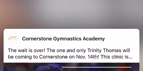 TRINITY THOMAS IS COMING TO CORNERSTONE!