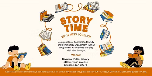 Storytime for Preschoolers with Miss Jocelyn in Seekonk
